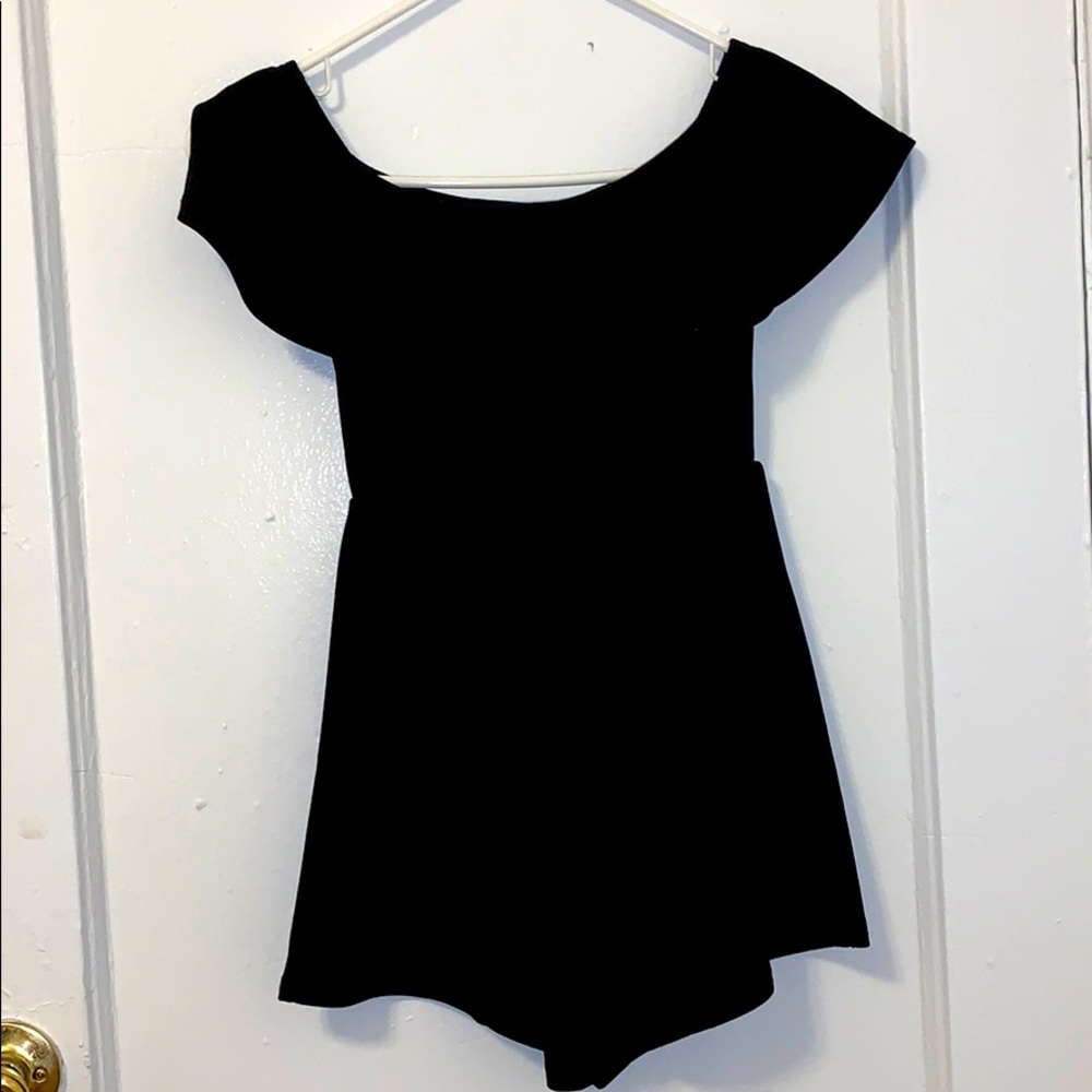 Off the shoulder romper black